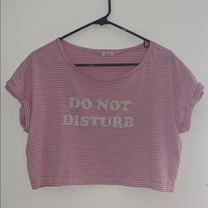 Pink crop top shirt